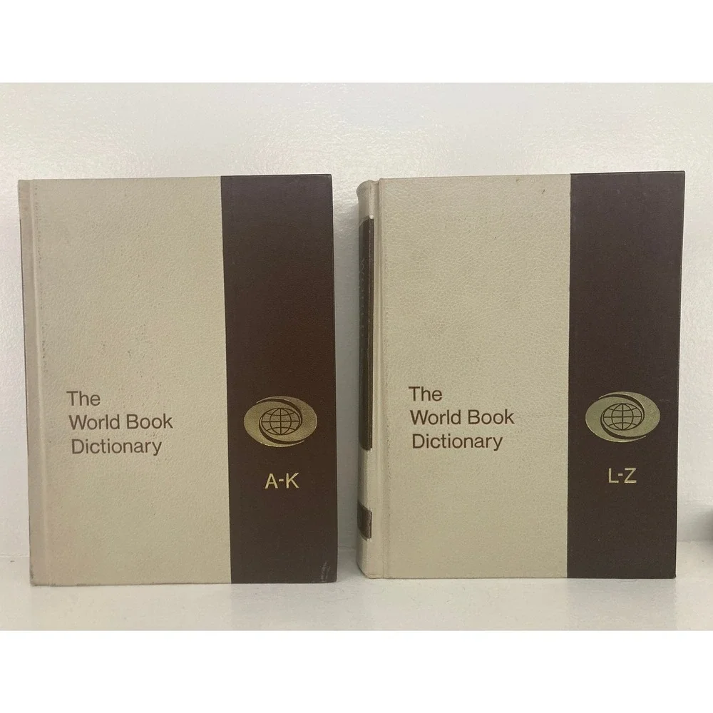 VTG 1973 World Book Dictionary Thorndike Barnhart 2 Vol Set Hardcover Academic